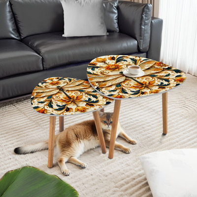 Ensemble de 2 tables basses gigognes Triangle