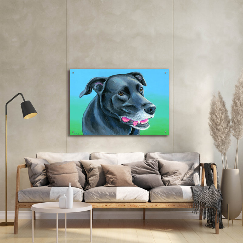 «Black Lab Mix» par Rebecca Wang Art, H 24 po x l 36 po