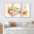 Dhatri " Burnt Orange Waves Abstract III " 3 - Pieces-1500201359-1500201355