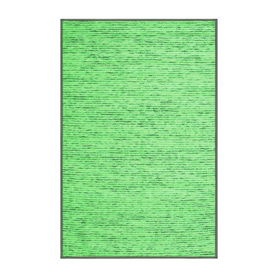 Tapis contemporains verts lavables à la machine 1835