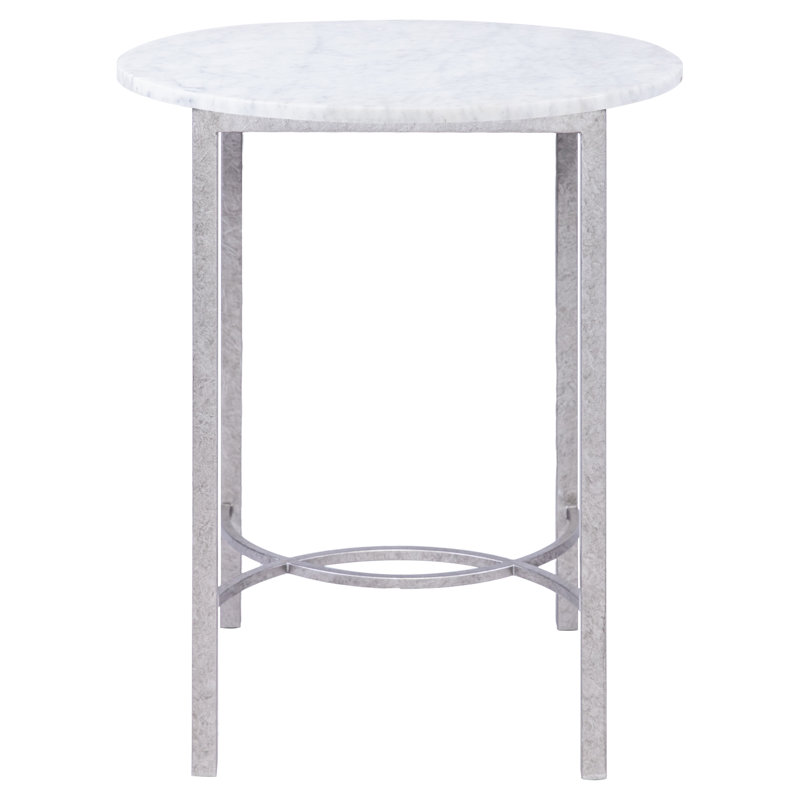 Lilian Marble 5 Legs End Table, Royal Silver