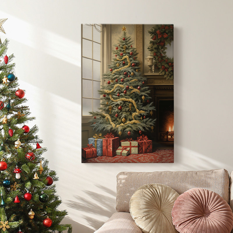 Art des Fêtes de Noël - Toile tendue avec châssis, H 36 po x l 24 po