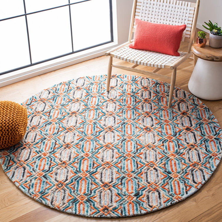 Rubalcava Hand Tufted Wool And Cotton Geometric Rug