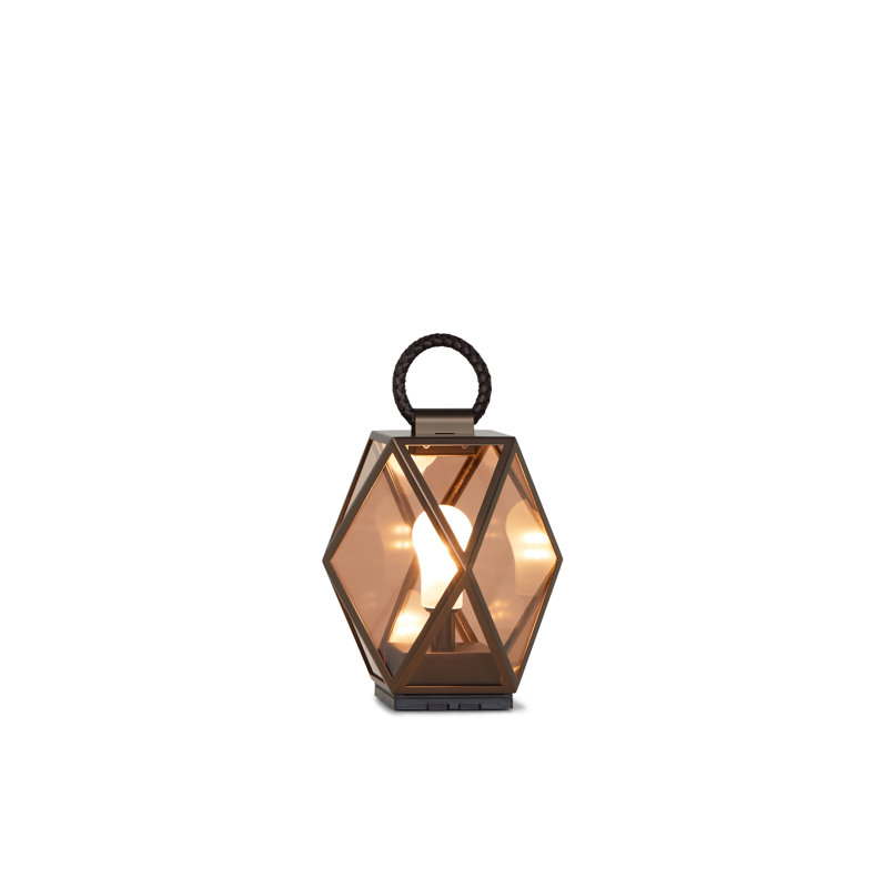 Muse Battery Outdoor Lantern Table Lamp, 9.9"H x 9.9"W x 9.9"D