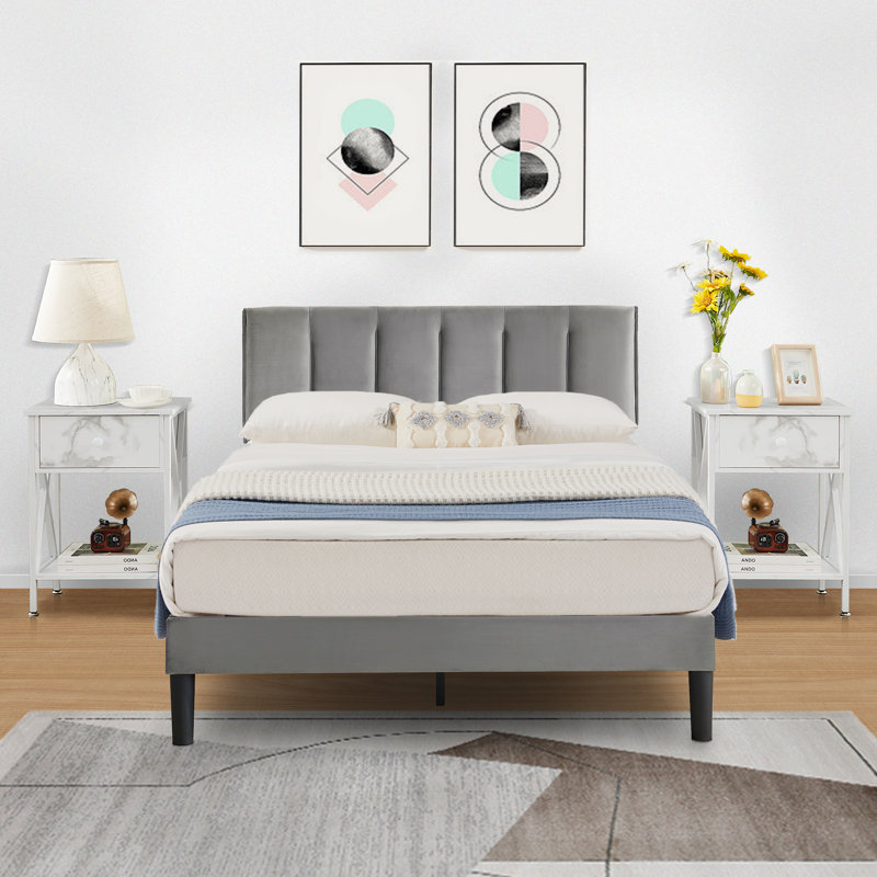 Delaportilla Steel Piece Bedroom Set, White, Queen