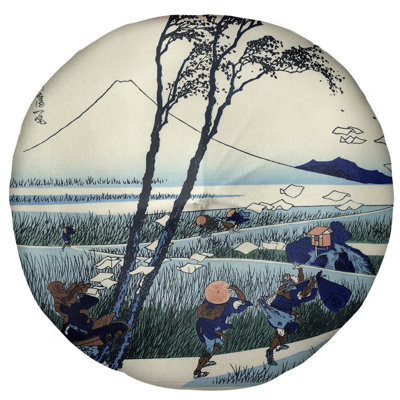 Katsushika Hokusai Ejiri in Suruga Province Floor Pillow