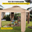 10 pi. x 10 pi Pavillon de jardin en métal