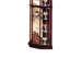 Élégante vitrine (d'angle) - Cerisier, 4 portes en verre, 6, 3 m, miroir à l'arrière pour exposer des tablettes de 5 m