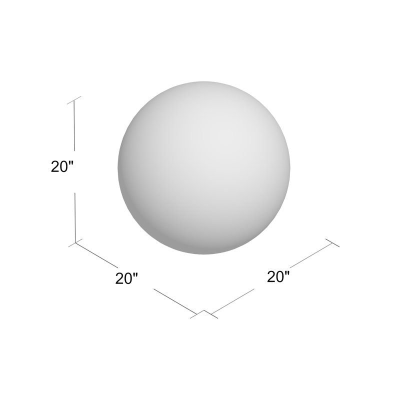 Luminaire d’extérieur flottant Beklabito, H 20 po x l 20 po x P 20 po
