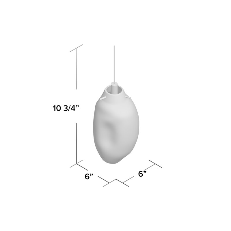 Liquid 1 - Light Pendant, Smoke Fade, 10.75" H x 6" W x 6" D