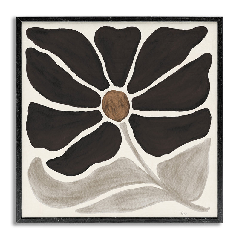 Art moderne de fleurs neutres par Véronique Charron bg-016, Estampe numérique Farmhouse, H 17 po x l 17 po
