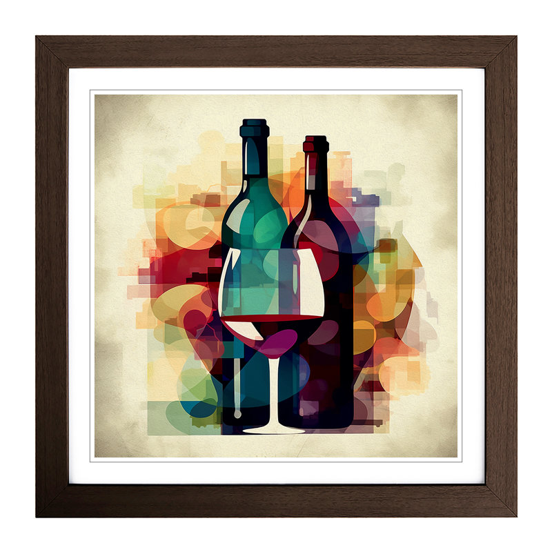 Wine Graphic Art - Framed Print, Walnut