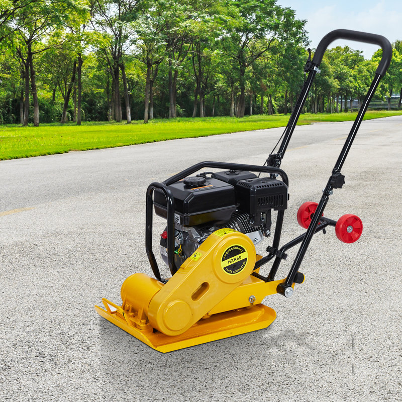 Compacteur à gaz 7HP avec moteur 212cc, 5 600 VPM et force de compactage 4 200 lb | Robuste pour sols, gravier et asphalte