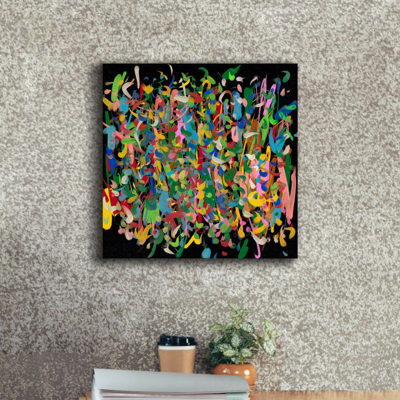 «Woodland» par Cesare Bellassai, art mural sur toile, H 18 po x l 18 po x P 0,75 po