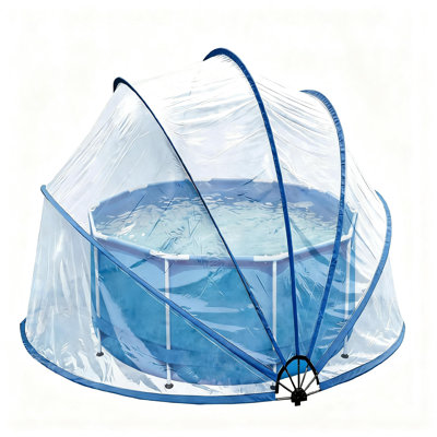 Couverture de piscine rétractable 16Ft pour piscines hors terre, clôture de piscine en PVC transparent