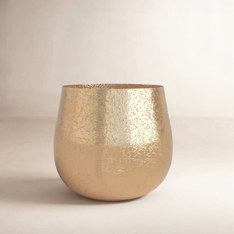 Drake Handmade Metal Pot Planter, 12.75"