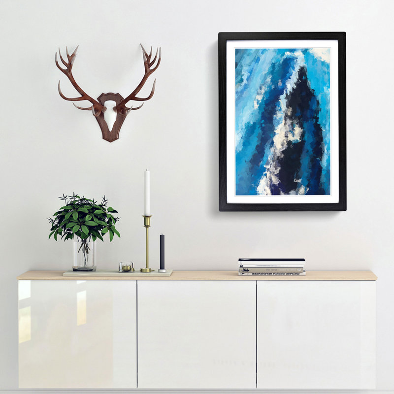 Abstract Art Painting Vol.3 - Framed Print, 36cm H x 27cm W x 2cm D, Black Framed