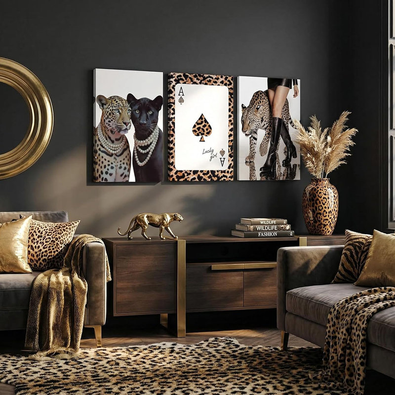3 Piece Wrapped Canvas Print, 40 cm H x 90 cm W