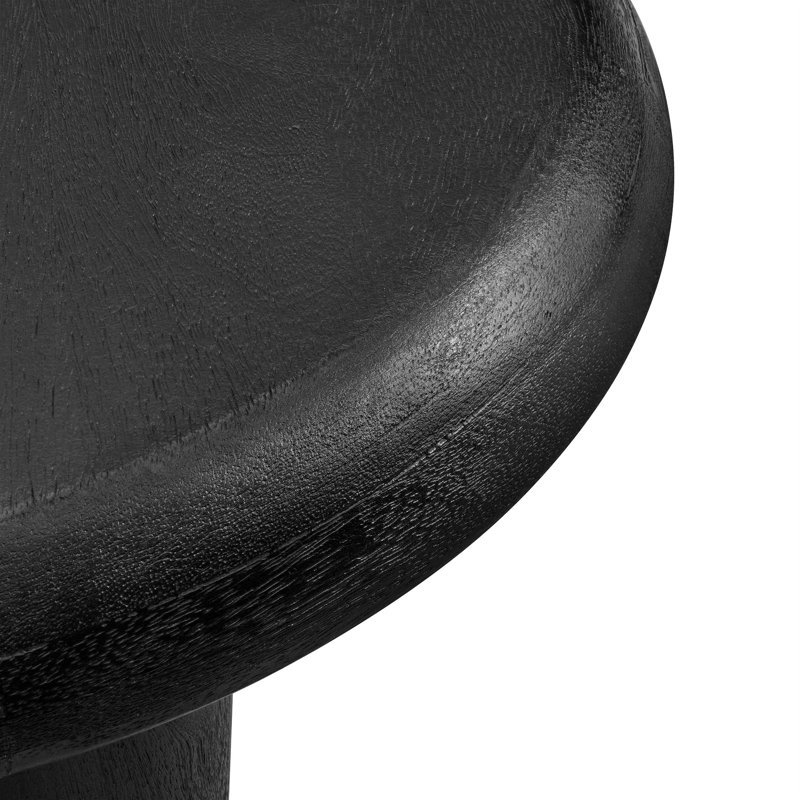 Mavina Mango Wood Side Table, Black