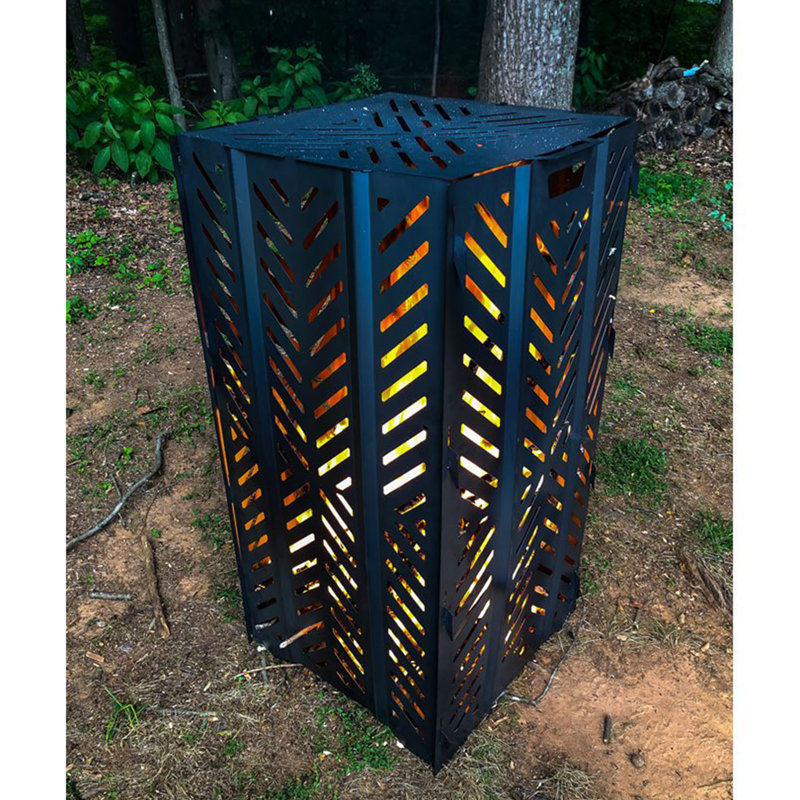 Steel Manual Lift Outdoor Trash/Recycling Bins, 100 galloons