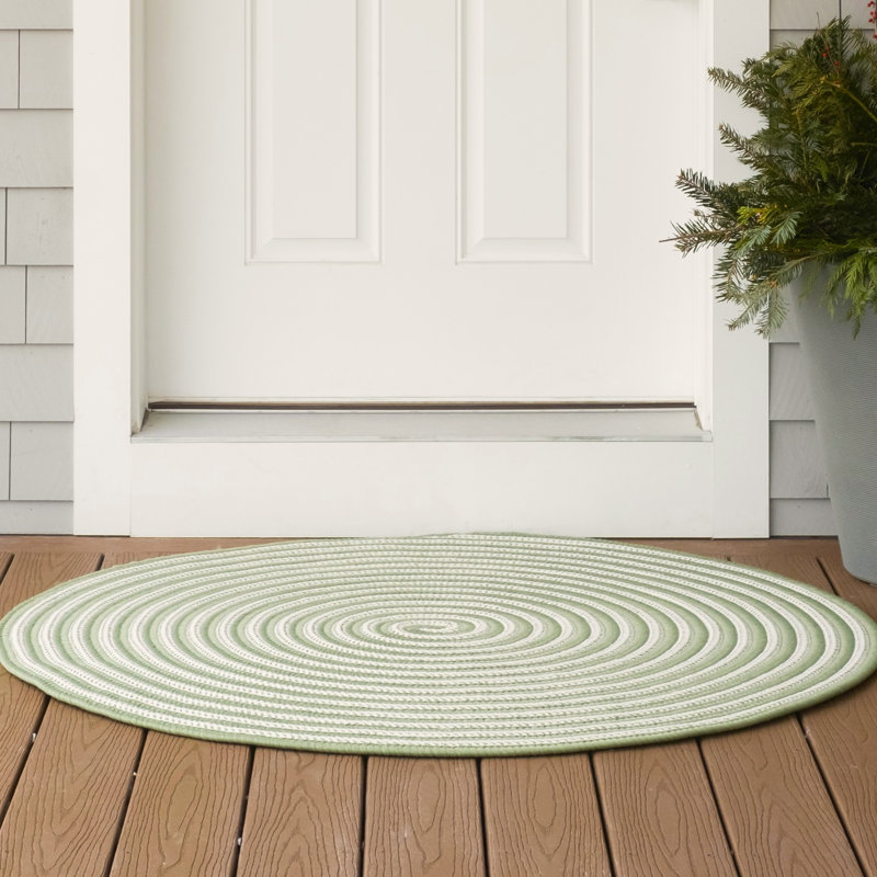 Tapis d'intérieur / extérieur rond en polypropylène tressé à la machine Vecchio, Rond 14 pi