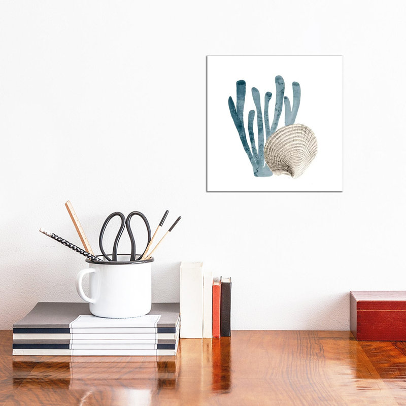 Coral Cove Blue IV by Kimberly Allen - Wrapped Canvas Painting, 30.48cm H x 30.48cm W