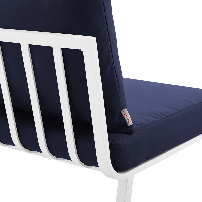 Ensemble de conversation modulaire 3 pièces Riverside, Blanc bleu marine, gris