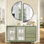 Miroir mural rond rond en métal (ensemble de 2)-102402137-102402139