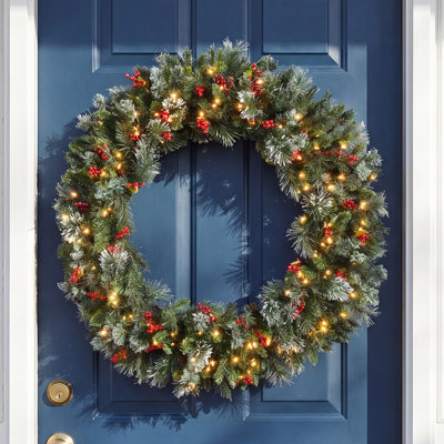 The Holiday Aisle® 48" Pre-Lit Pine Wreath