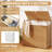  Laundry Hamper W/wheels & Lid 125l 3-section Clothes Hamper W/2 Liner Bags -1252857800