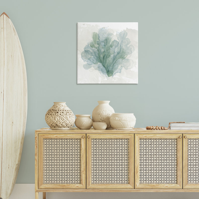 Art mural sur toile Subtile corail, conception par Carol Robinson, H 30 po x l 30 po
