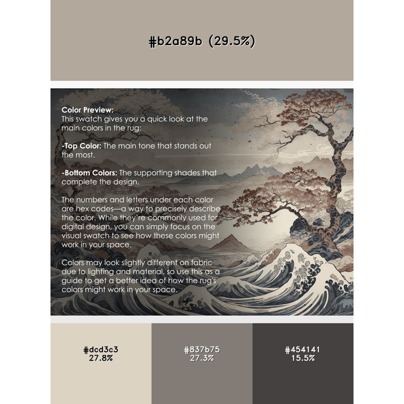 Petal Currents Rug, Round 7'