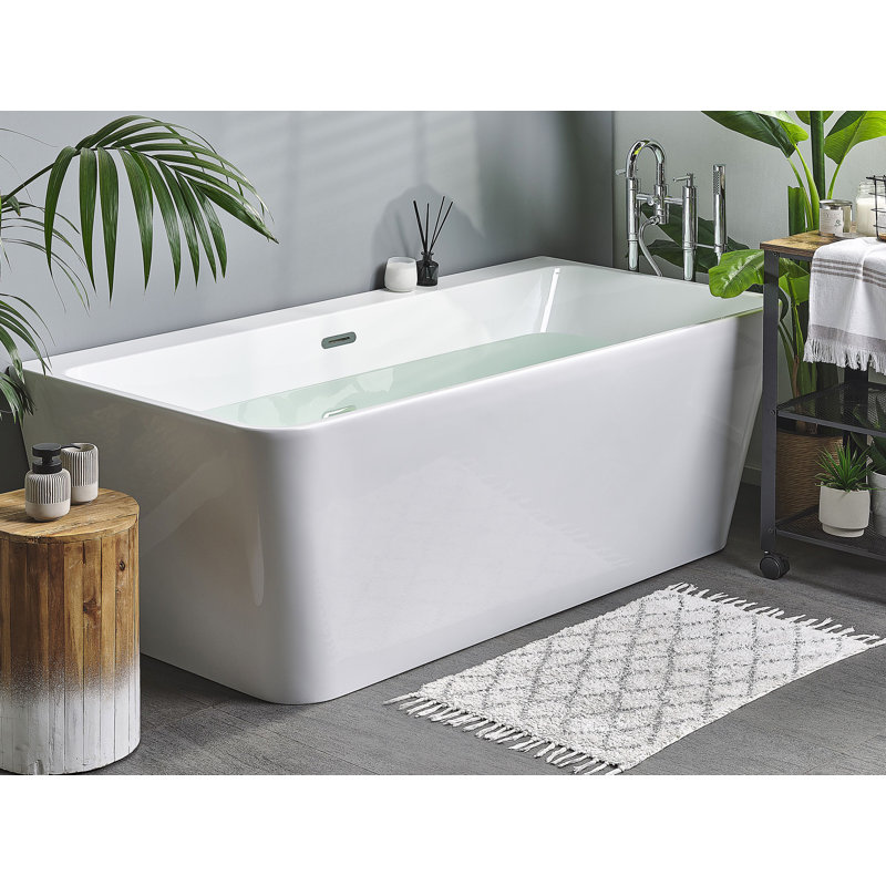 Santibanez 1700mm x 800mm Soaking Acrylic Bathtub, White