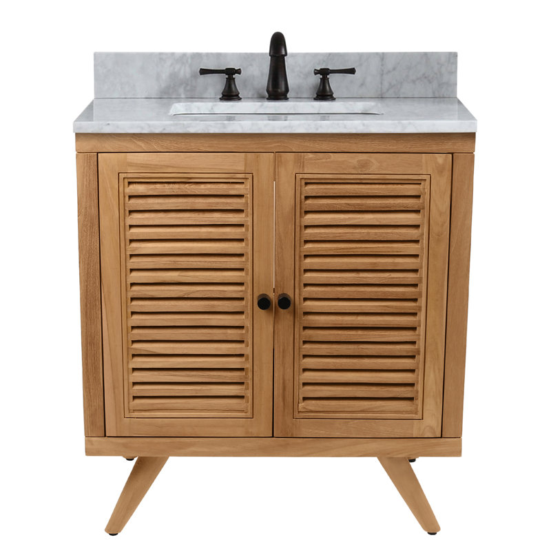 Harper 73" Double Bathroom Vanity, 31, Carrara White Marble