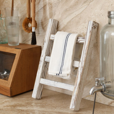 Wooden Tea Towel Ladder For Countertop