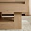 Table basse avec bords festonnés - Table de centre industrielle à profil bas 31,5 pouces pour le salon