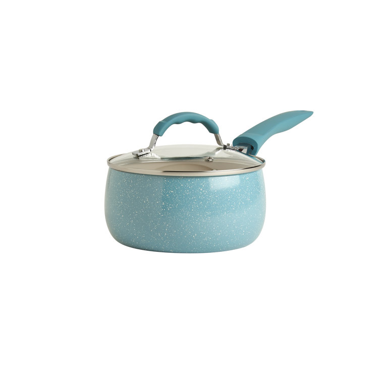 The Pioneer Woman Frontier Speckle Aluminum 10-Piece Cookware Set, Turquoise