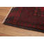 Tapis de couloir oriental rouge à motif géométrique 3 x 9
