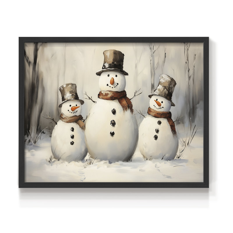 Art de Noël - CMXL - Reproduction encadrée - Restickable, H 22 po x l 28 po, Noir, noir, noir, noir