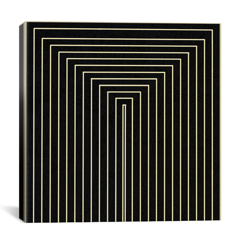 Albree Modern Clinton Plaza, impression sur toile, H 18 po x l 18 po x P 1,5 po, Toile avec cadre noir, Pas de tapis
