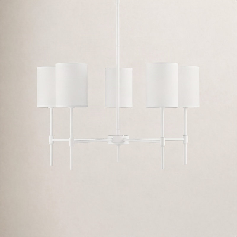 Meridian 5-Light Chandelier, Yes, Bisque White