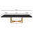 Maximo Graphite Lacquer Extendable Dining Table – Gold Base-42908553