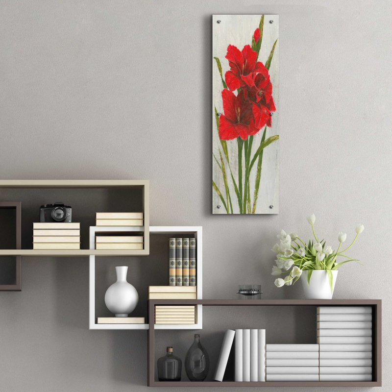 " Red Simplicity I " by James Wiens, 12" W x 36" H