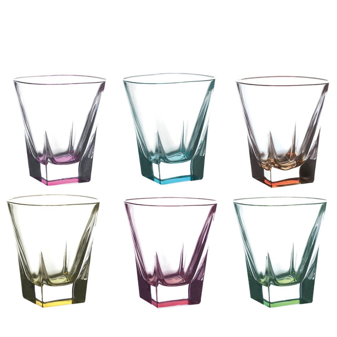 Logic 8oz. Crystal Whiskey Glass Set (Set of 6) Lorren Home Trends