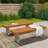 Outdoor Acacia Wood Bench(Set Of 2)-30620148