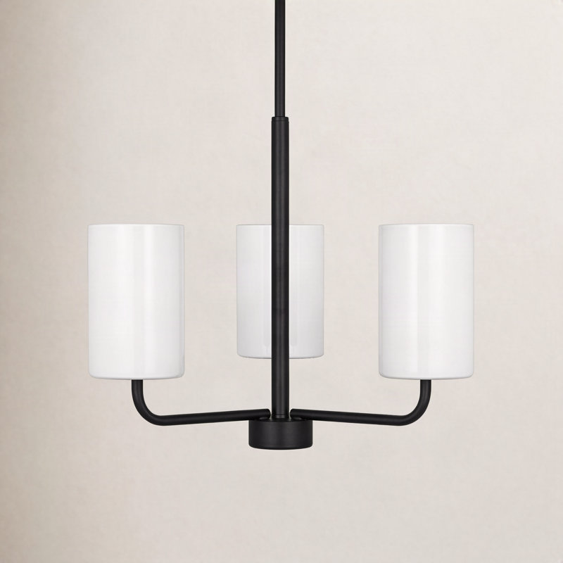 Arli Vincente 3 - Light Chandelier, Matte Black, No