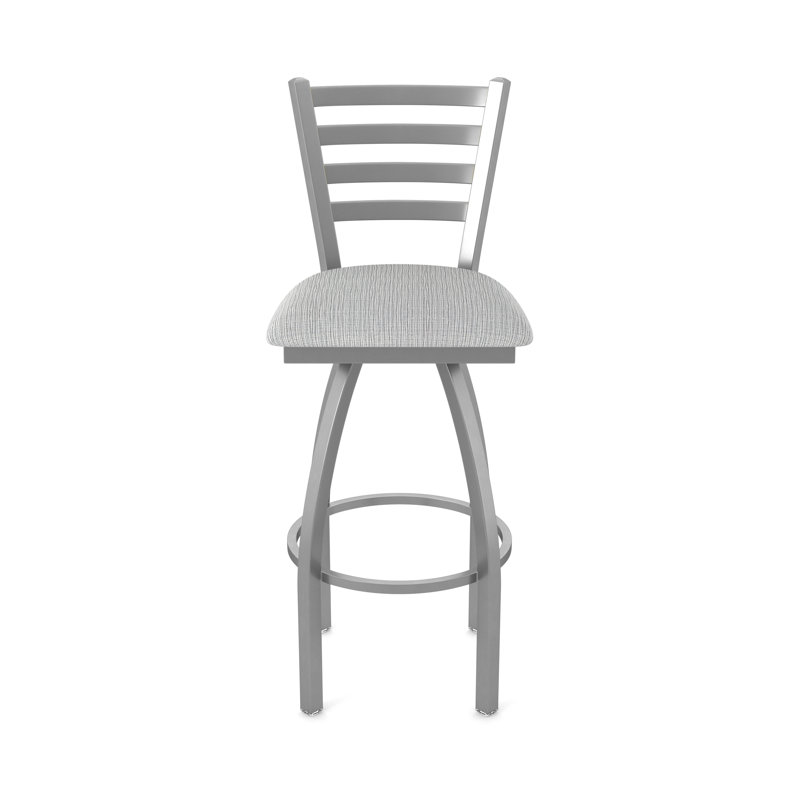 Tabouret pivotant Jackie, Inoxydable, Tabouret de bar (siège d'une hauteur de 30 po), Tissu - alpin graphique