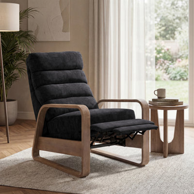 Jordan Wood Framed Push Back Recliner