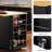 53inch Large Kitchen Island with Drop Leaf, Power Outlet, Door Storage, Rolling Kitchen Cart-1803479737