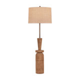 Kinloch Floor Lamp in Bronze Leaf and Ceramic Ash Brown
